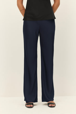 Row Satin Pant , Navy