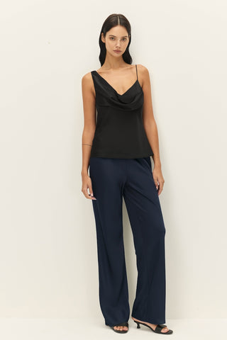 Row Satin Pant , Navy