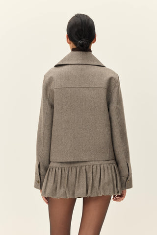 Batrice Zip Front Jacket, Brown