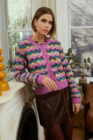 Emerson Cardigan, Orchid Multi