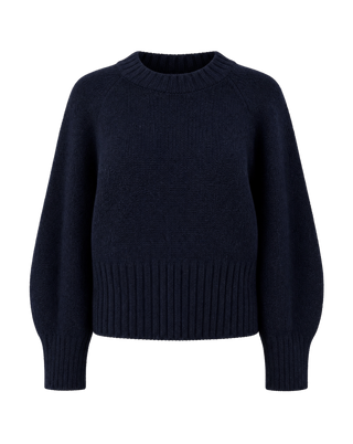 Ribbed Knit Sweater, Navy