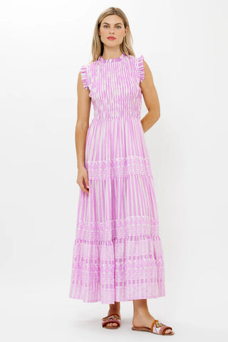 Sleeveless Smocked Maxi Dress, Santorini