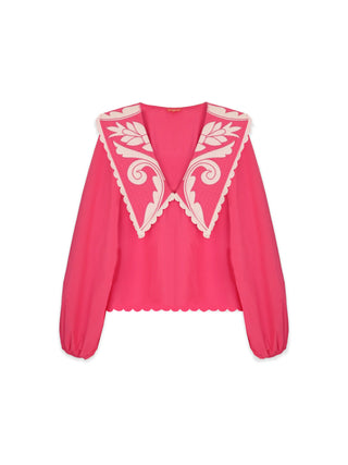 Emma Blouse, Punch Pink