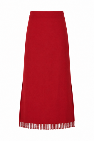 Kimber Skirt, Red Fringe