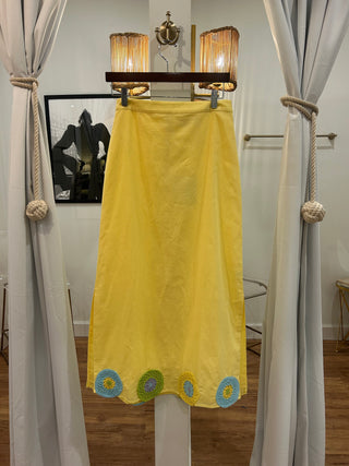 Dillon Skirt, Yellow Crochet