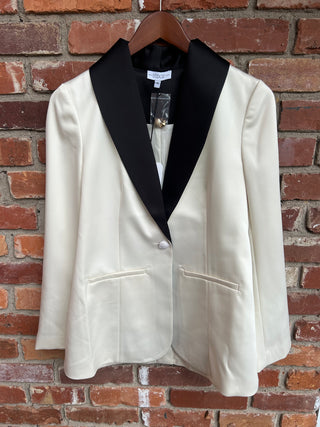 Tuxedo Blazer, Frost White