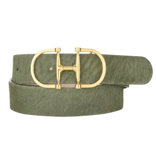 Kasi Belt, Emerald Hair on Hide