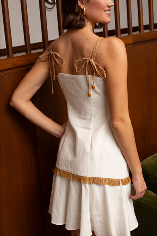 June Dress, Ivory Stitch