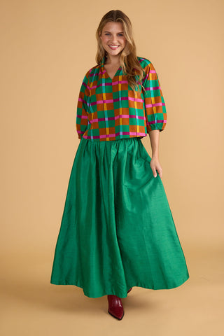 Cosette Top, Holiday Tartan