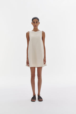 Nemi Linen Mini Dress, Chamomile