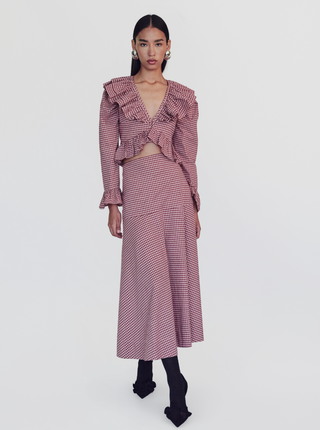 Valencia Skirt, Vichy Red
