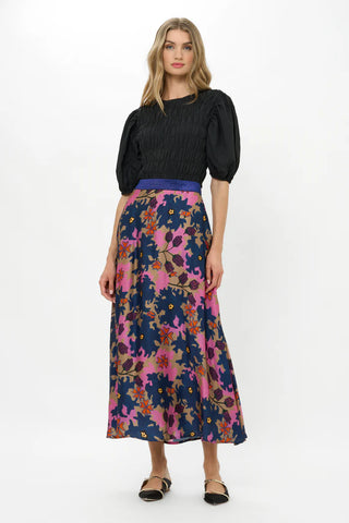 Swing Skirt, Suzani Navy