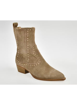 Thomas Stud Suede Bootie, Taupe Suede