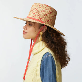 Tina Straw Hat - Scarlet