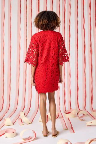 Alice Tunic Dress, Pomegranate Lace