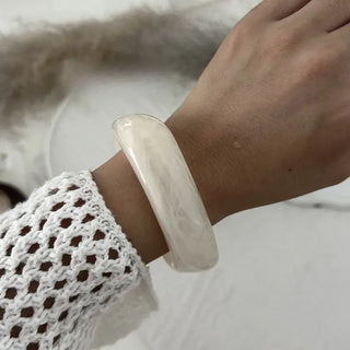 Irregular Acrylic Resin Bangle Bracelets