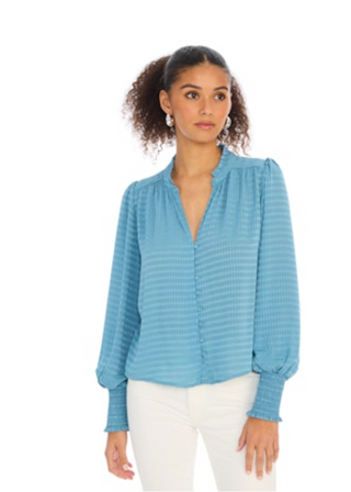 Rhode Blouse in Steel Blue