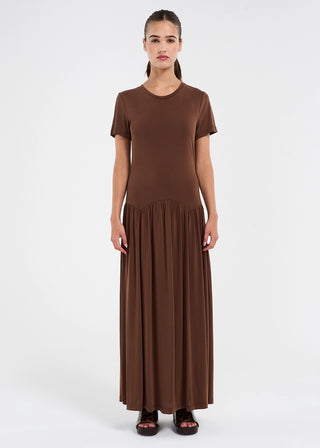 Arden Knit Dress in Brown