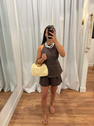 Ziba Linen Top, Walnut