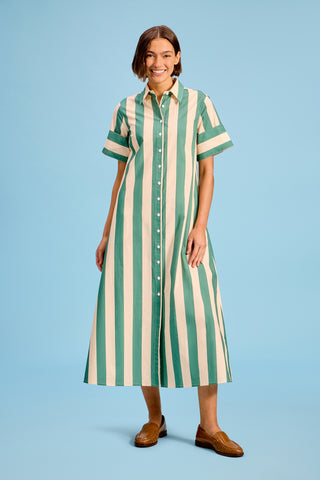 Gibbons Dress, Stone Stripe