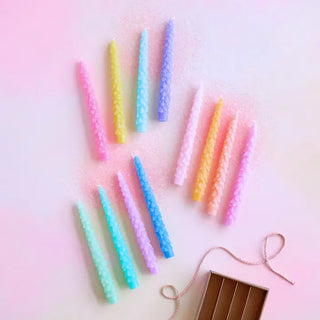 Glitterville Rainbow Tree Taper Candle