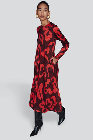 Delicia Dress, Nory Burgundy