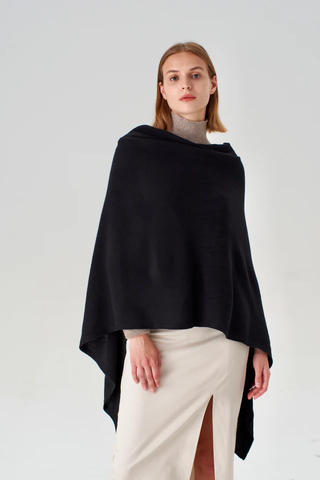 Cashmere Travel Wrap - Black