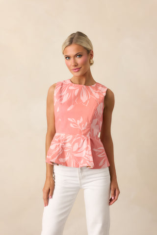 Sabine Reversible Peplum Top, Mums of the Word-Fawn