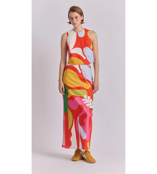 Polen Skirt, Hojas Pink