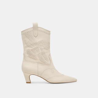 Tavla Off White Leather Boot