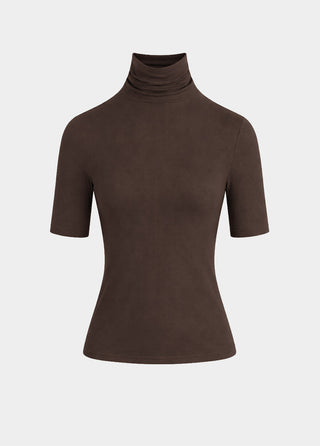The Tony Half Sleeve Top, Dark Chocolate