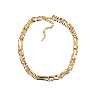 Oblong Links Necklace, Gold