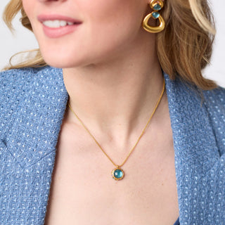 Rainbow Delicate Necklace-Iridescent Montana Blue-OS