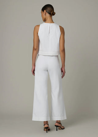 The Denim Shell Top, White