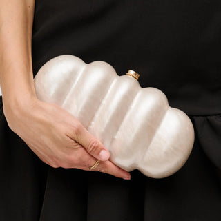 Myla Evening Bag, Cream