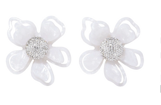 Azalea Statement Earring White