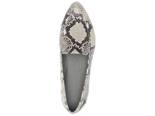 Ace Point Toe Flat in Embossed Snake