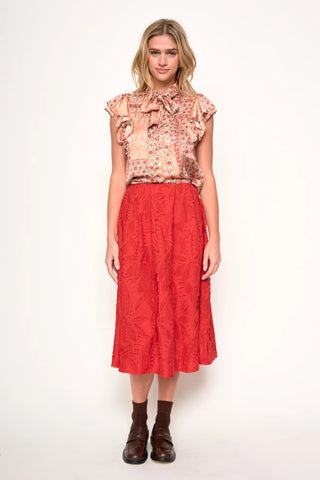 Clementine Skirt, Romance Red