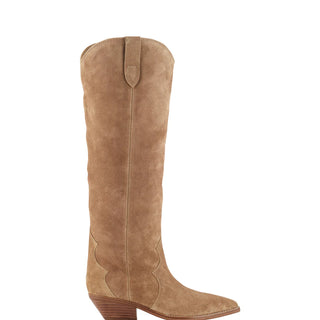Ander Western Boot, Medium Natural Suede