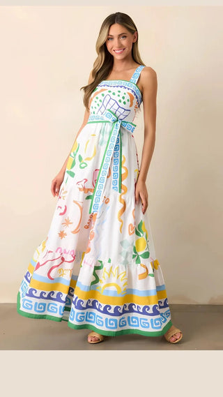Gemma Maxi Dress in Summer Spritz