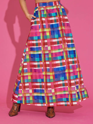 Daphne Skirt in Circus Plaid