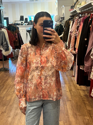 Buttons Stand Collar Dress, Vintage Blush