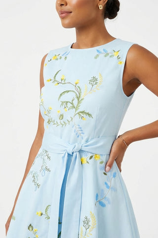 Maturin Dress, Blue Dalias