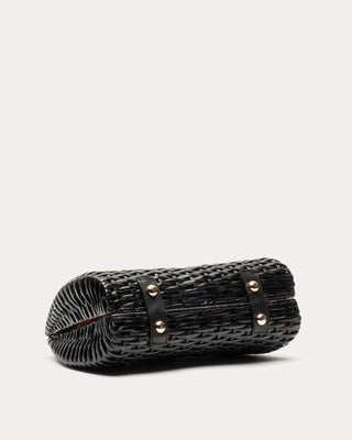 Rooster Wicker Basket Bag - Black