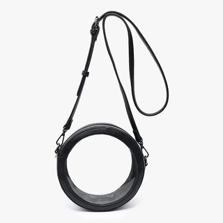 Lilibet Clear Circular Stadium Crossbody Bag  - Black