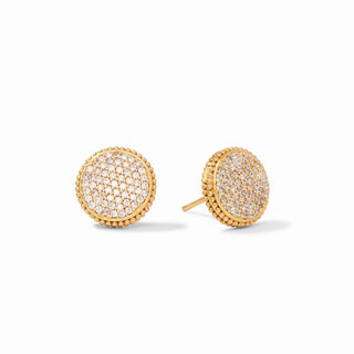 Fleur-de-Lis Stud-Cubic Zirconia-OS