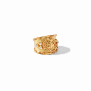 Coin Crest Ring-Cubic Zirconia-7