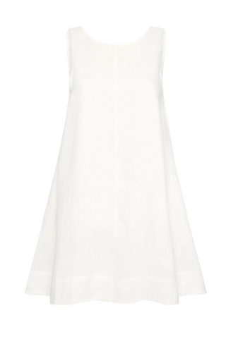 Nemi Linen Dress, White