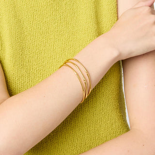 Bamboo Bangle-Gold-S