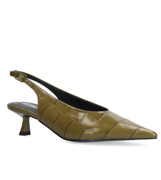 Tiare Slide Pumps, Verde Militar